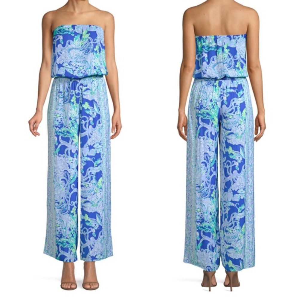 NWT Lilly Pulitzer Jumpsuit in Blue Current